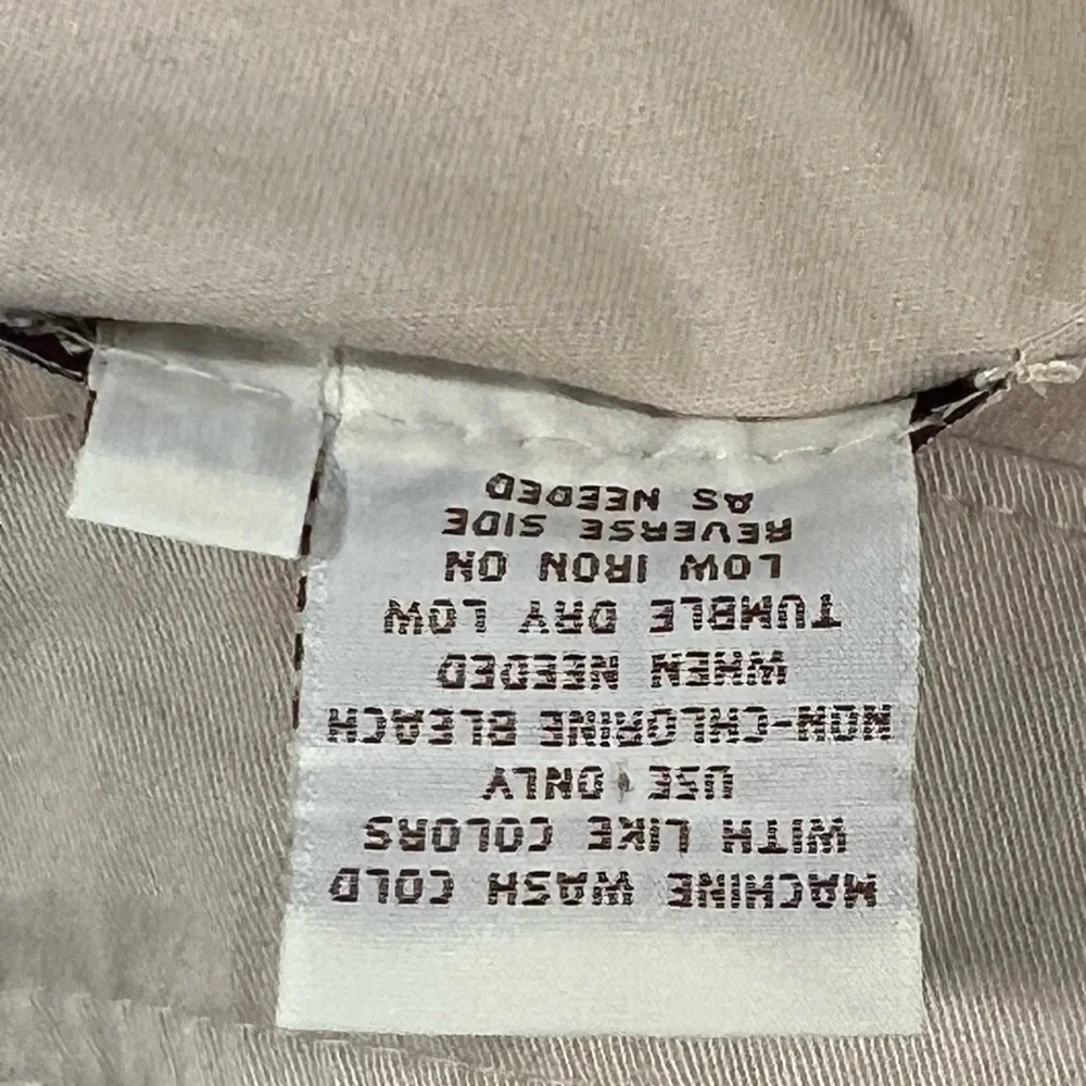 AMX Military Style Beige Ecru Cropped Jacket Grommets Womens size Small Petite